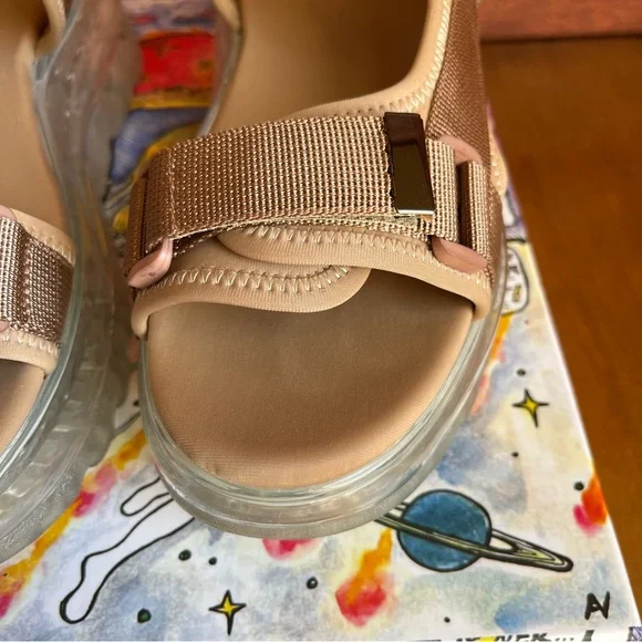 Jeffrey Campbell Women’s Elizondo Nylon Straps Platform Sandals Nude 38 - Picture 12 of 16